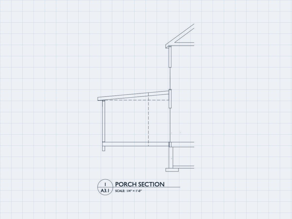 Porch section blueprint